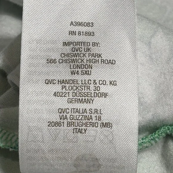 Denim & Company D & Co Floral Perfect Jersey Split V-Neck Tunic Tank Soft Jade S - Picture 12 of 12